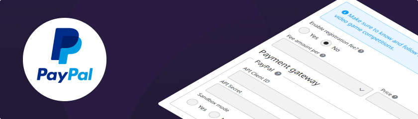 Allow Paypal payment for tournament registration