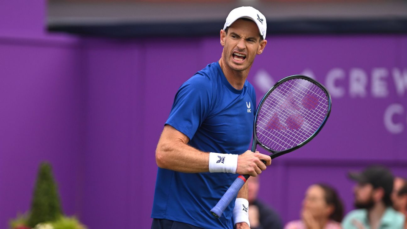 Murray marks 1,000th tour match with win at Queen's