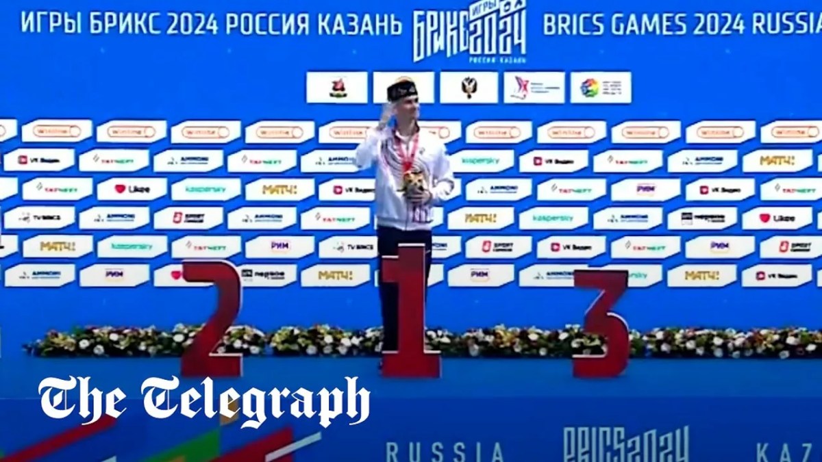 Moment Russian Swimmer Awarded Gold – But He Is The Only Contestant | The Telegraph Moment Russian Swimmer Awarded Gold – But He Is The Only Contestant | The Telegraph
