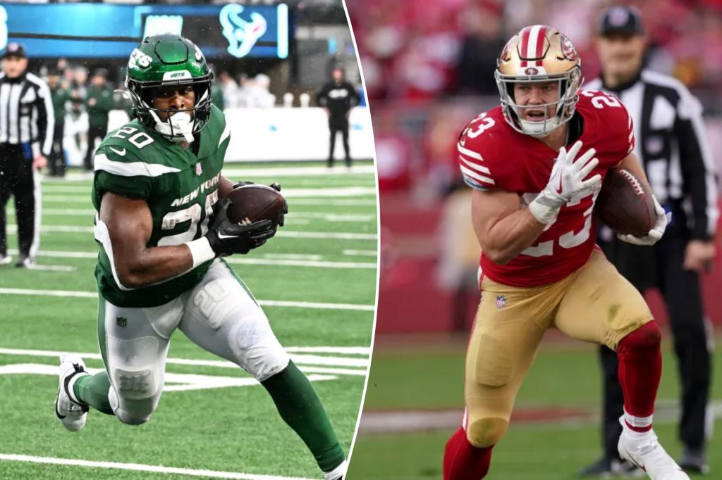 Breece Hall itching to prove he belongs with NFL’s ‘best’ Christian McCaffrey Breece Hall itching to prove he belongs with NFL’s ‘best’ Christian McCaffrey
