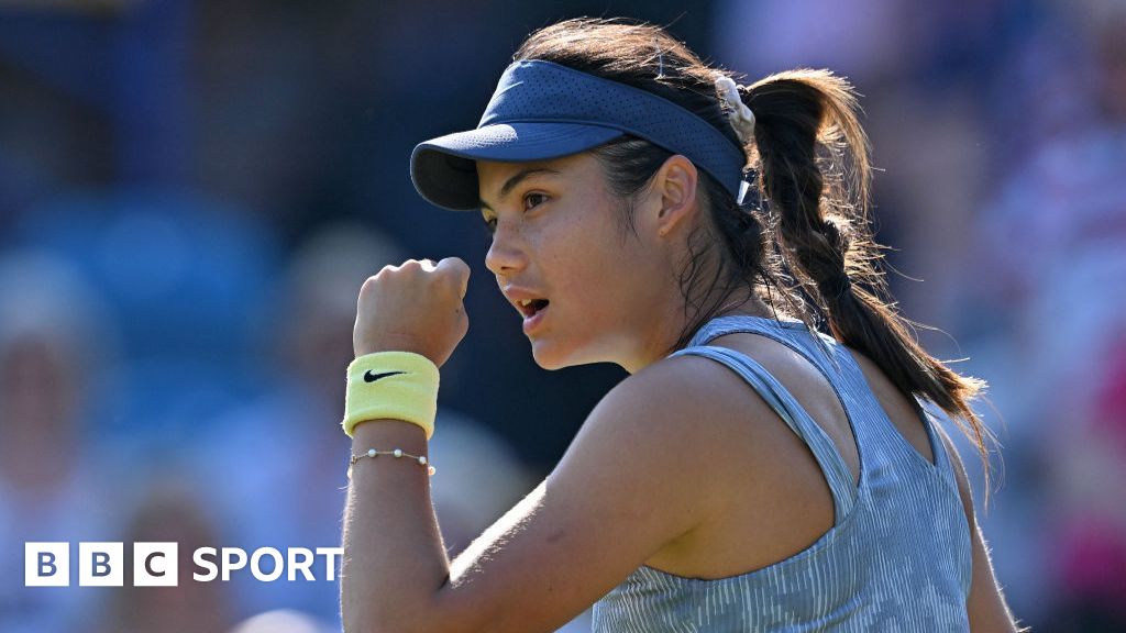 Raducanu in first top-10 win after saving match point