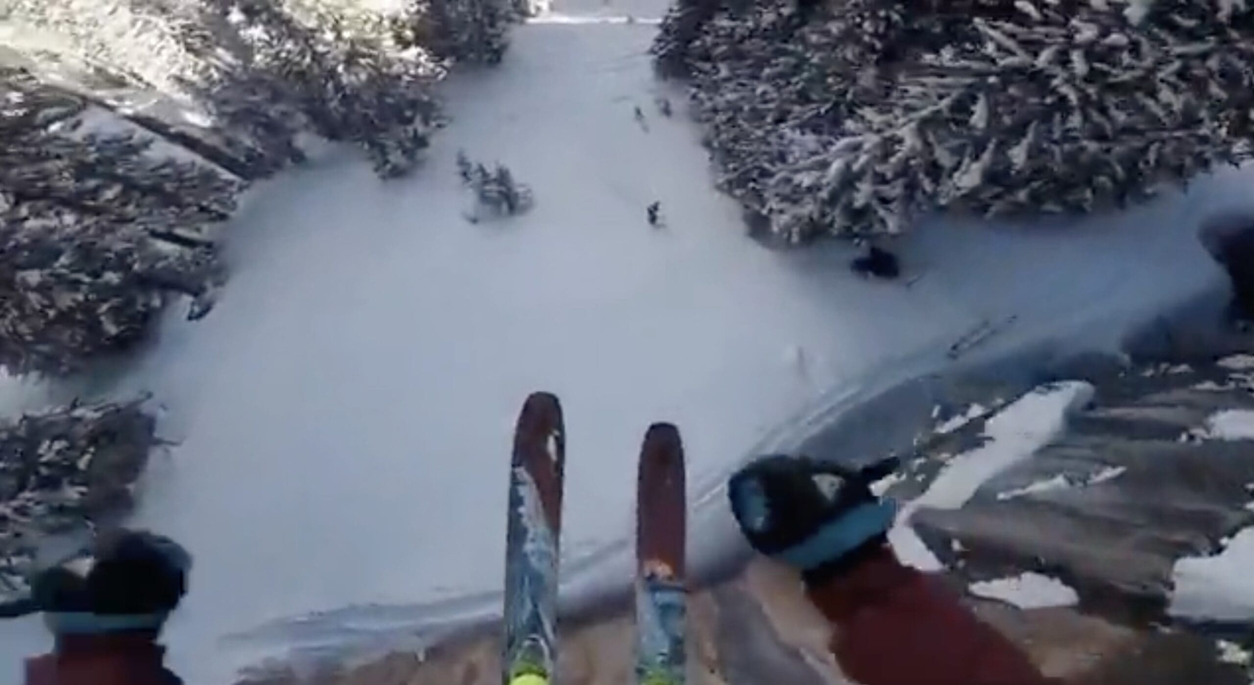 Skier Stomps Near Flat Landing On Massive Cliff Drop (Video)