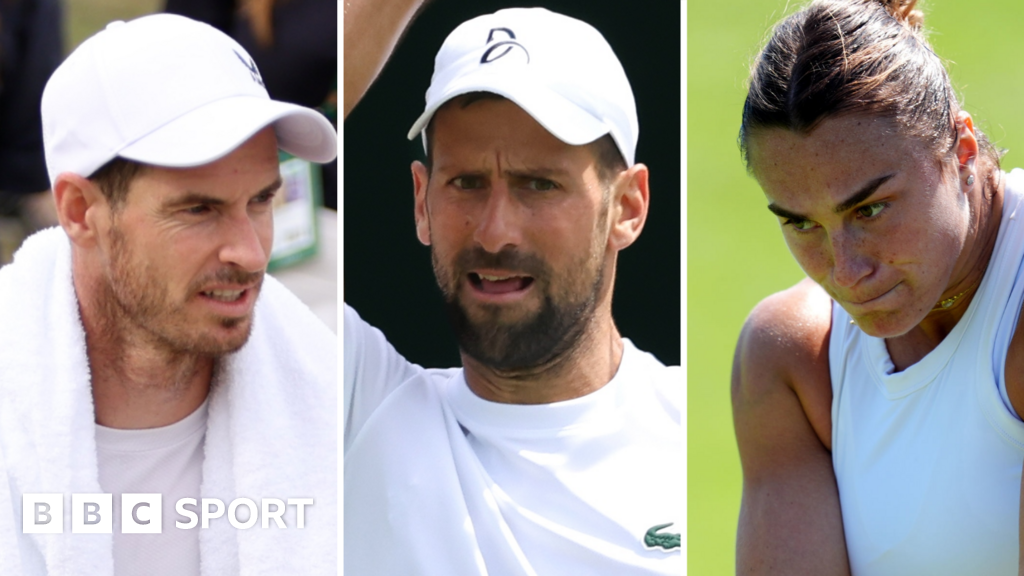Murray practises as injured stars face Wimbledon race Murray practises as injured stars face Wimbledon race