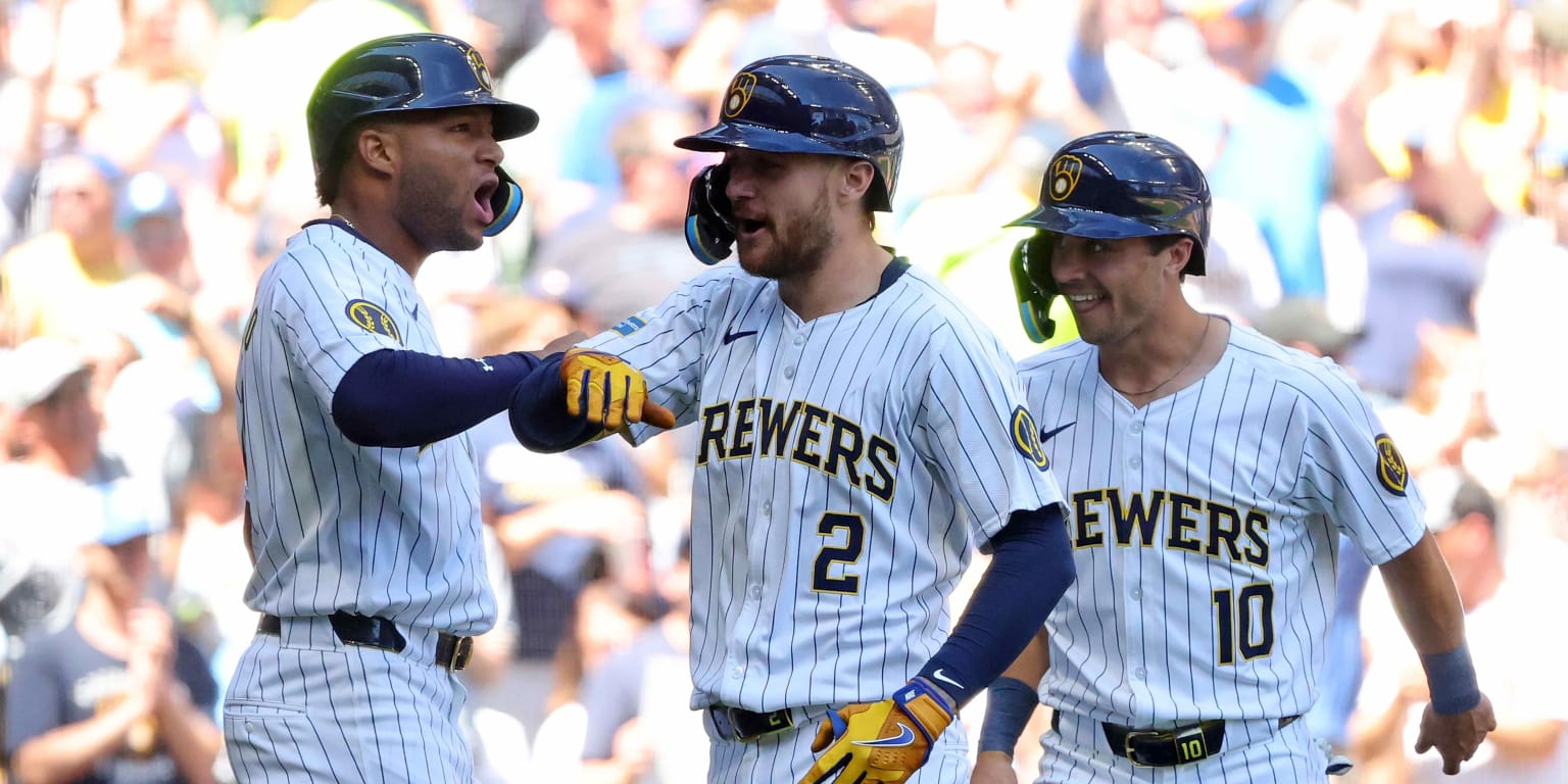 Turang brews up Crew's 5th grand slam in 8 games