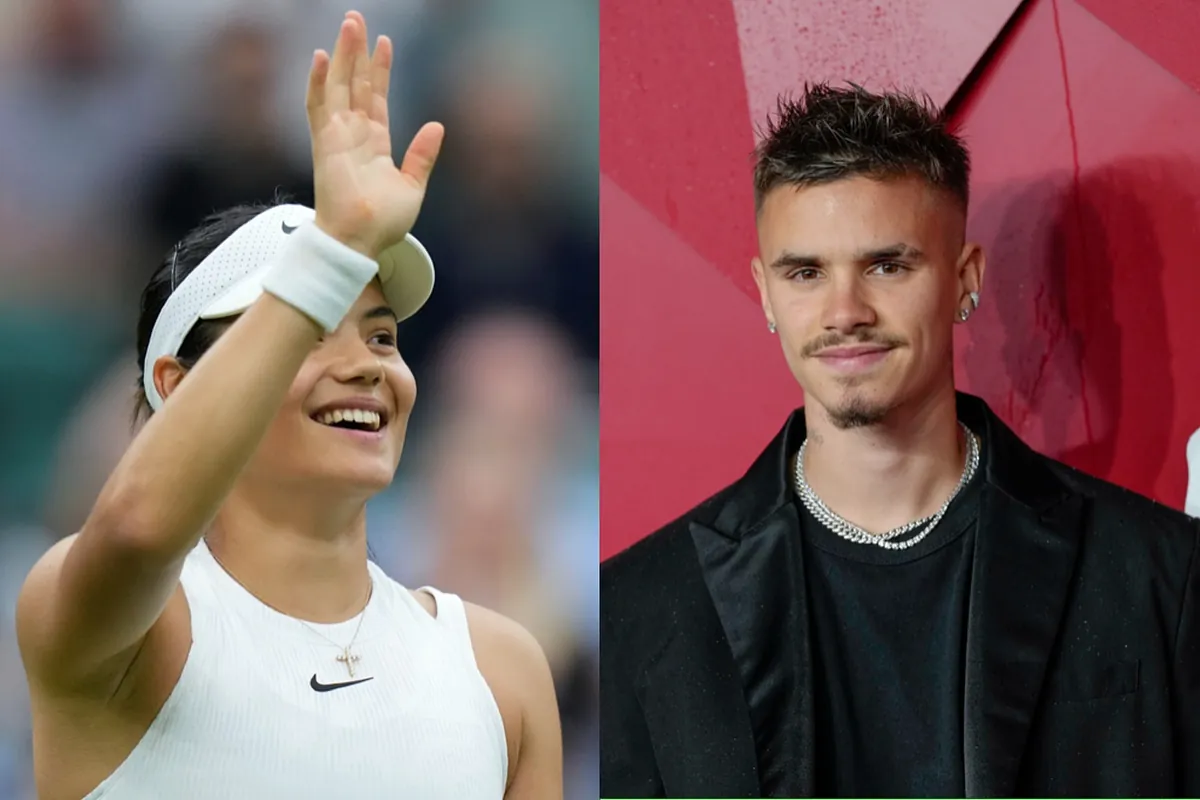 Love match! Emma Raducanu and Romeo Beckham's romance all but confirmed at Wimbledon