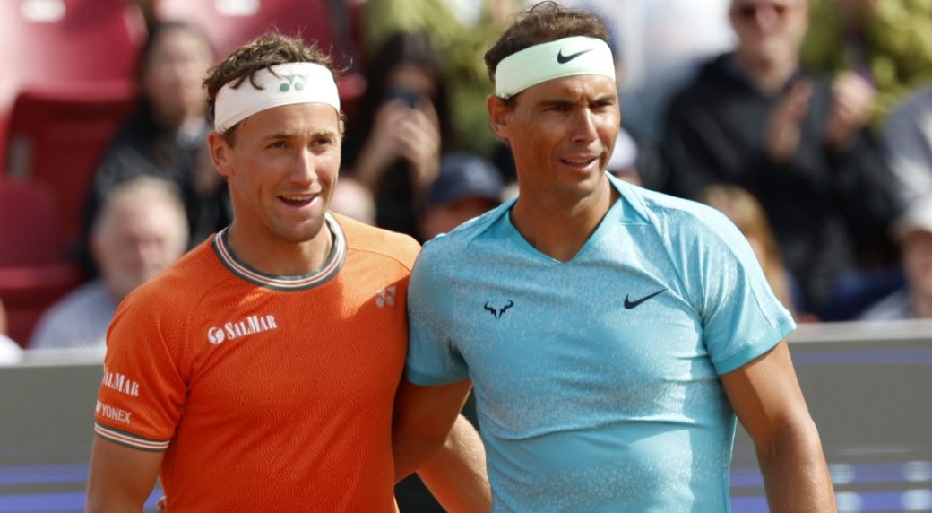 Nadal, ahead of Olympics, wins doubles match on clay in Bastad alongside Ruud