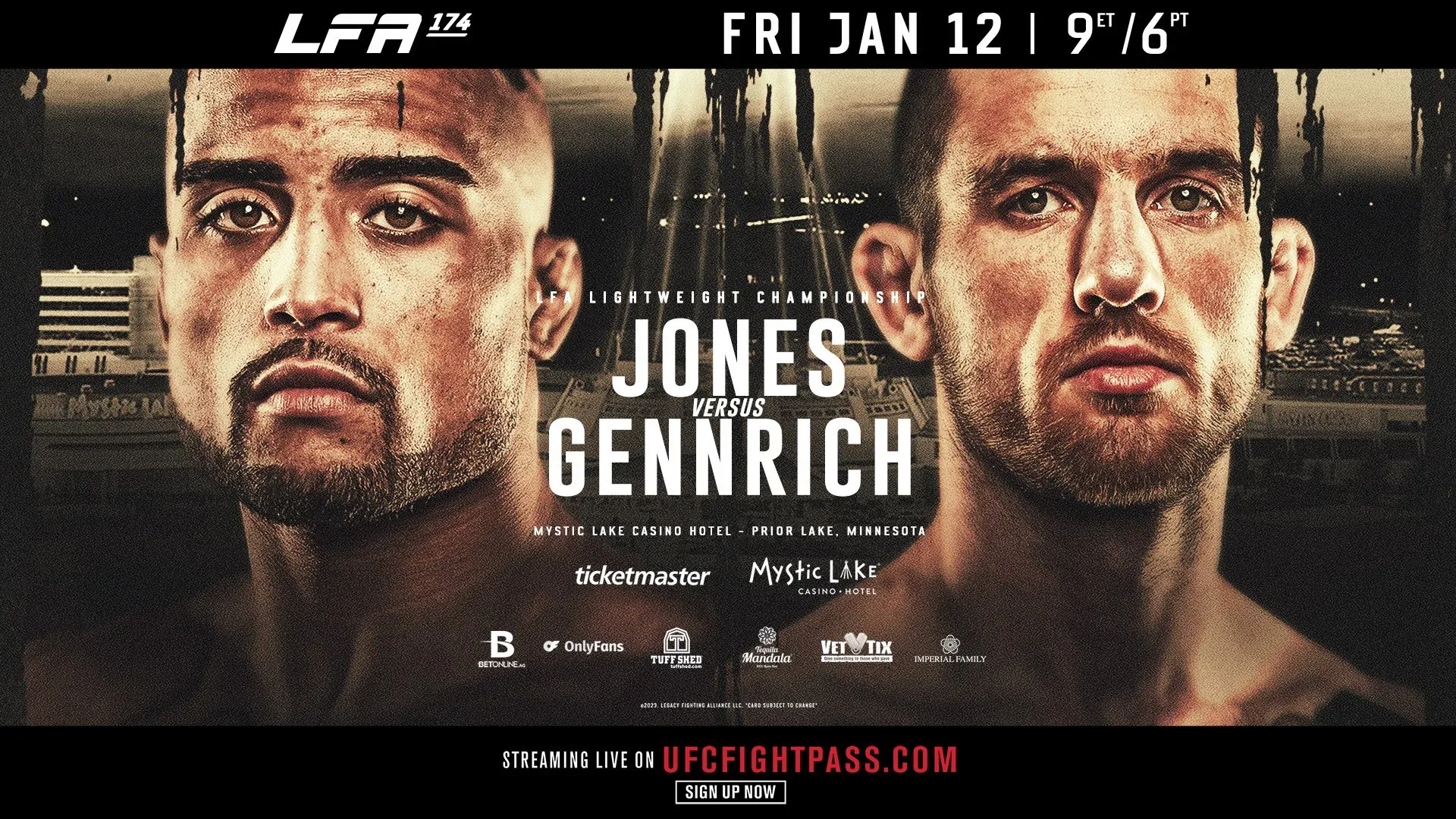 LFA 174: Jones vs. Gennrich Results