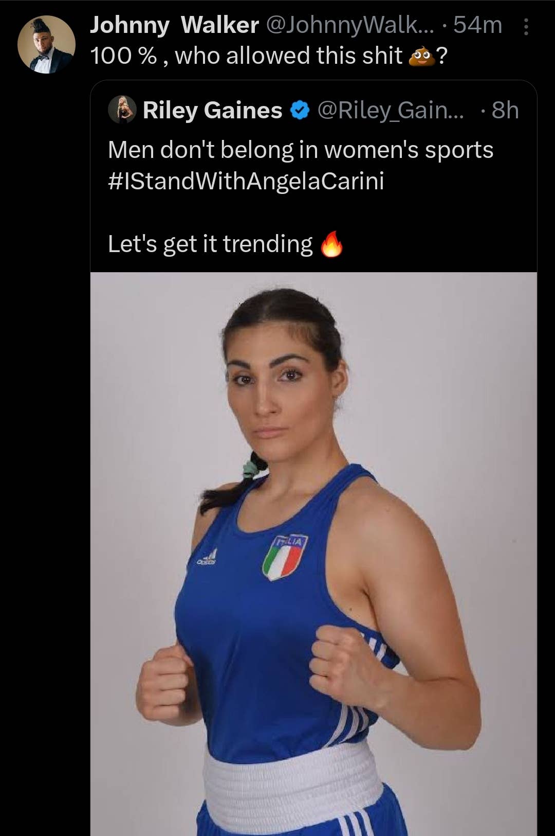 Angela Carini suffers controversial Olympics defeat, UFC fighters react