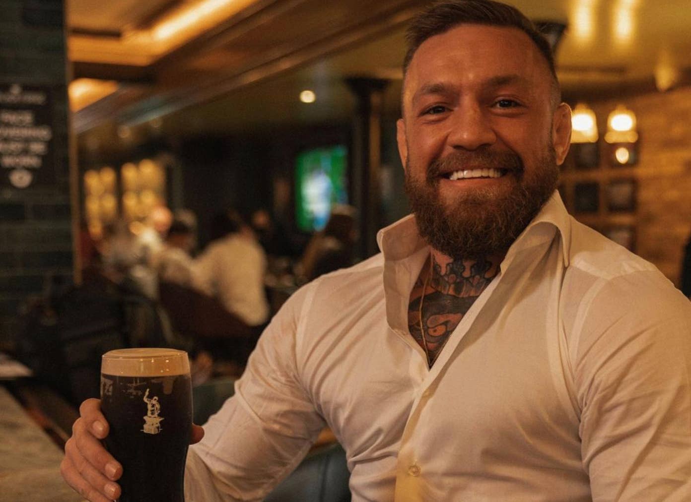 Conor McGregor slams beer at BKFC event