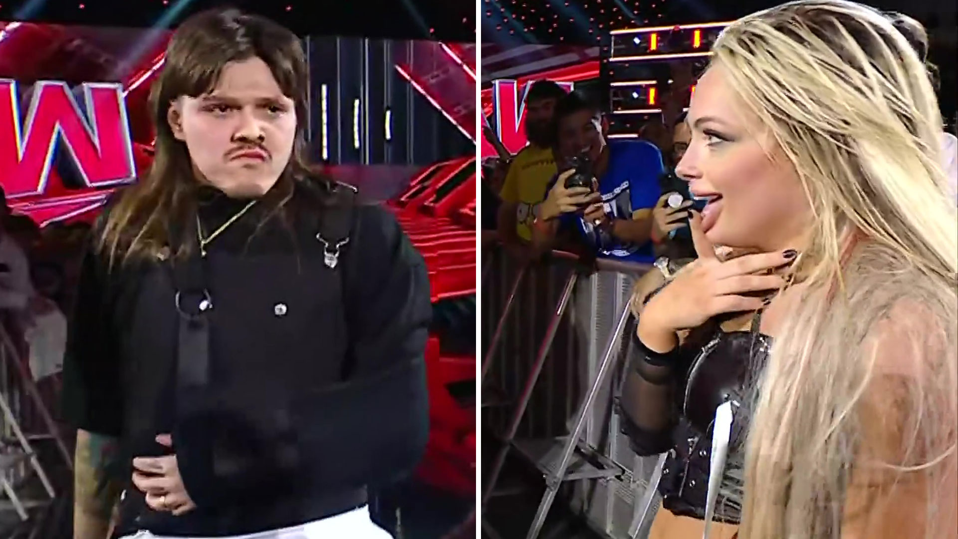 Moment WWE beauty Liv Morgan stuns Dom Mysterio with raunchy act live on TV at Raw