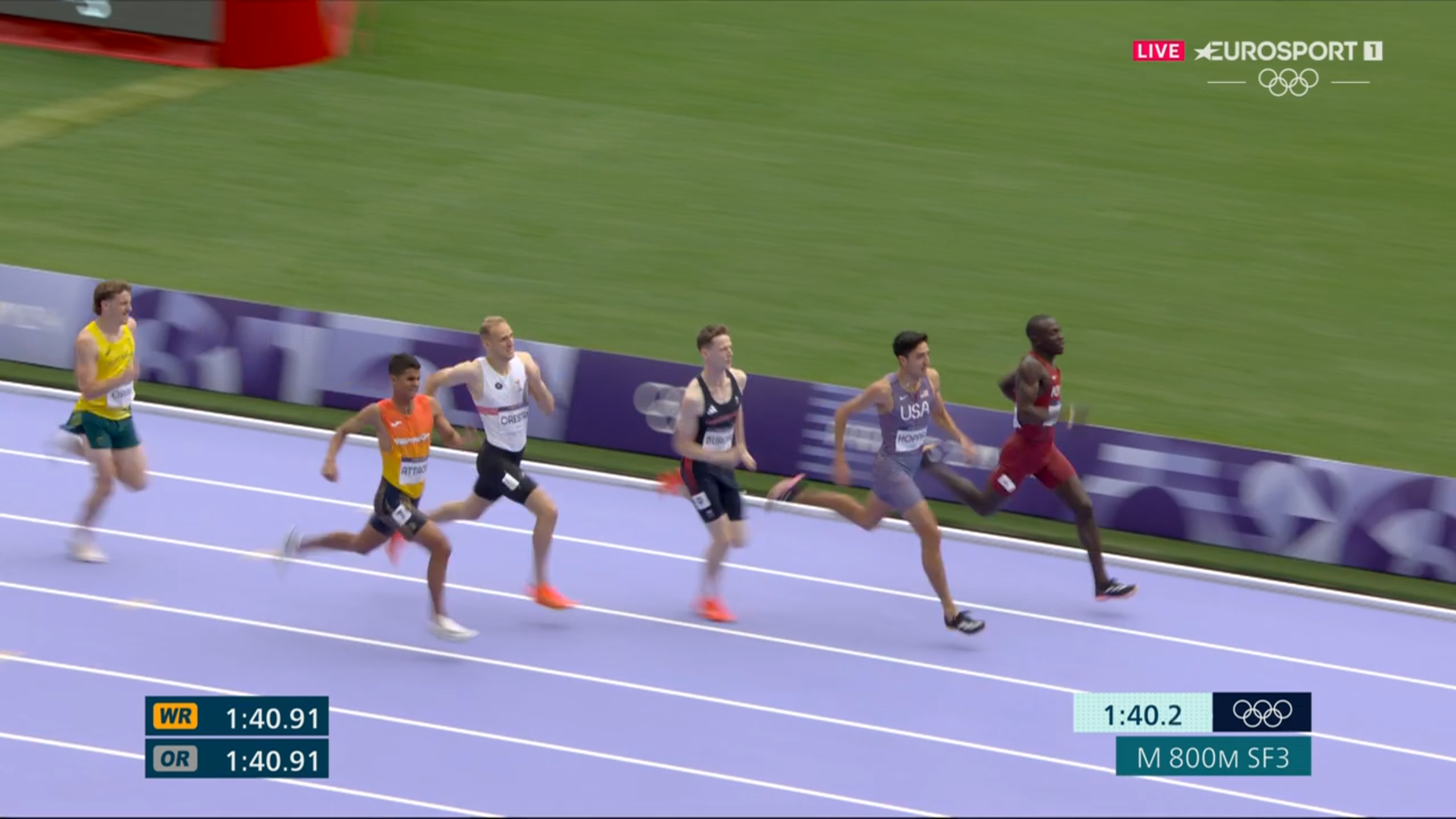 Paris Friday A.M.: Bryce Hoppel into Olympic 800 Final, Quincy Wilson Struggles But USA 4×400 Still Qualifies