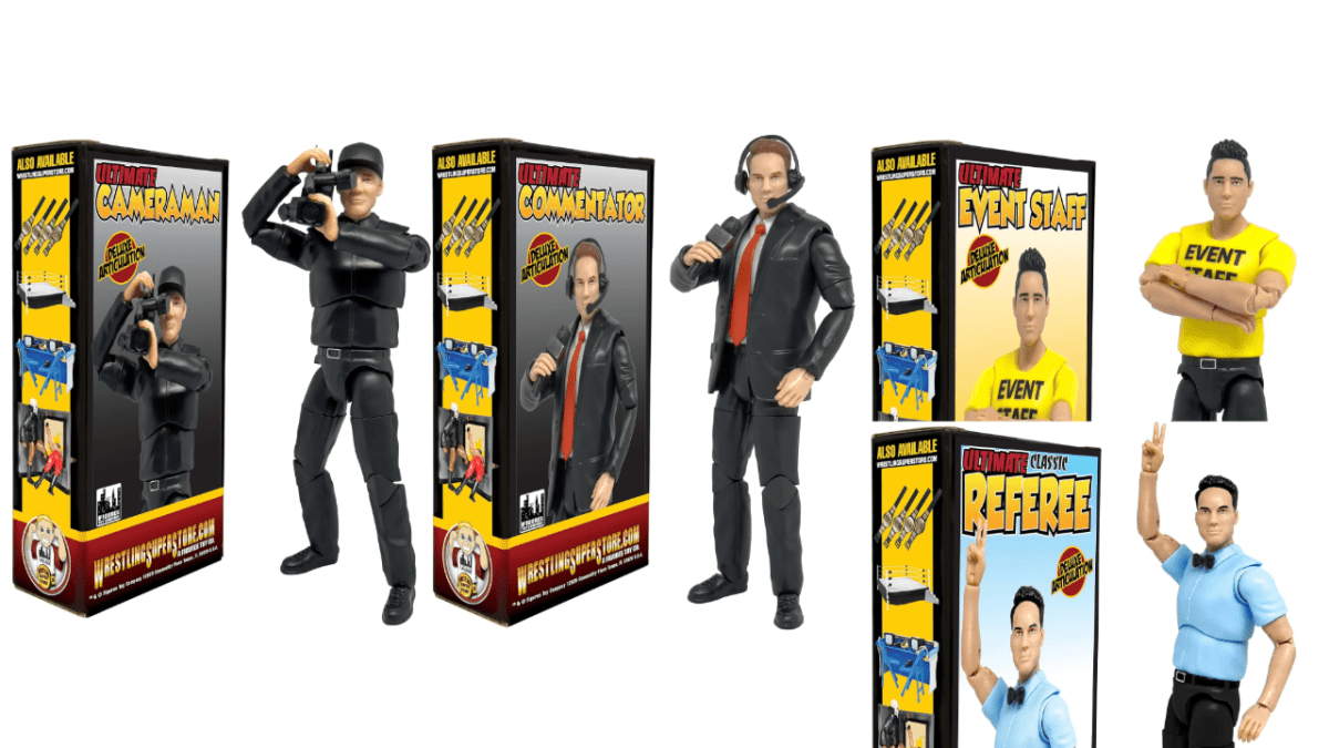 Referees, Announcers, Camera Men, Security & More World Building Figures Available on Amazon