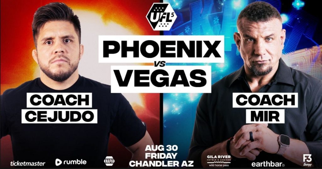 Henry Cejudo and Frank Mir head up Phoenix vs Vegas battle at UFL 5