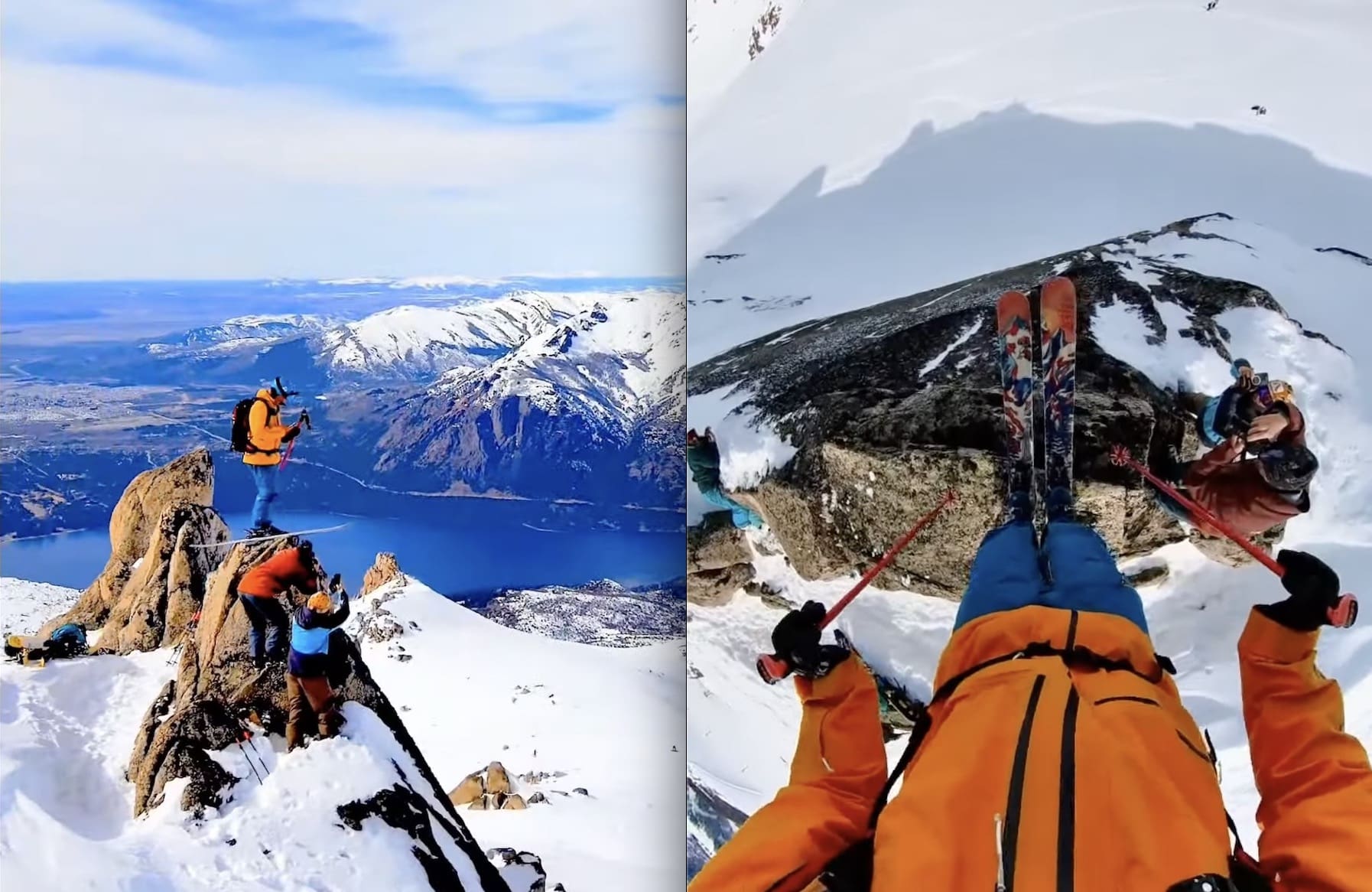 Skier Sends It Straight Down Rock Wall In Argentina Skier Sends It Straight Down Rock Wall In Argentina