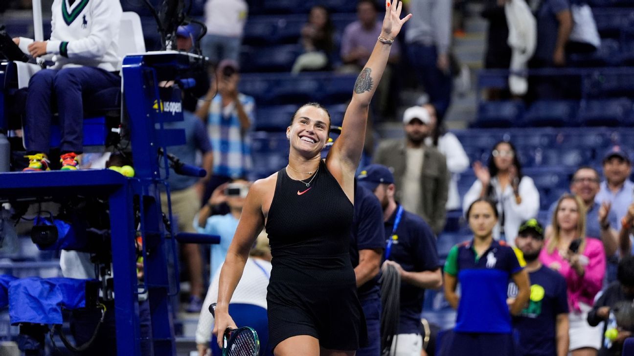 Sabalenka wins latest-starting US Open match