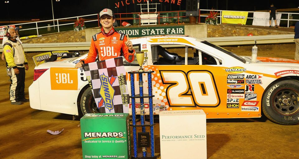 Brent Crews Survives an Overtime Restart for a Wire-to-Wire ARCA Victory at DuQuoin
