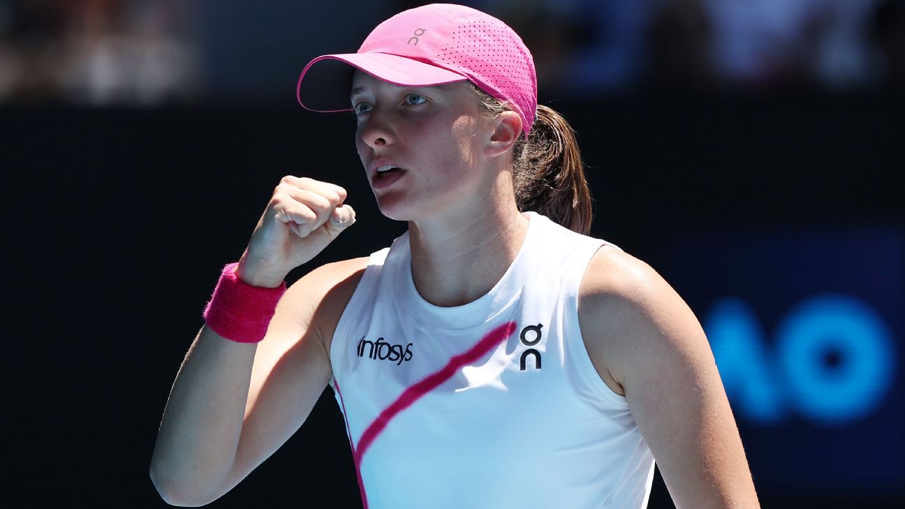 Swiatek survives early test, next faces Collins