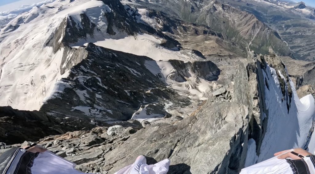 Incredible Wingsuit Flight From The 14,734 Foot Täschhorn