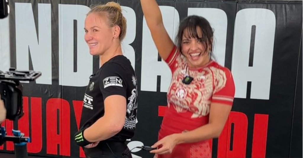 Nina Marie Daniele Makes Valentina Shevchenko Laugh with Superman Punch Attempts: “Now do it seriously.” Nina Marie Daniele Makes Valentina Shevchenko Laugh with Superman Punch Attempts: “Now do it seriously.”