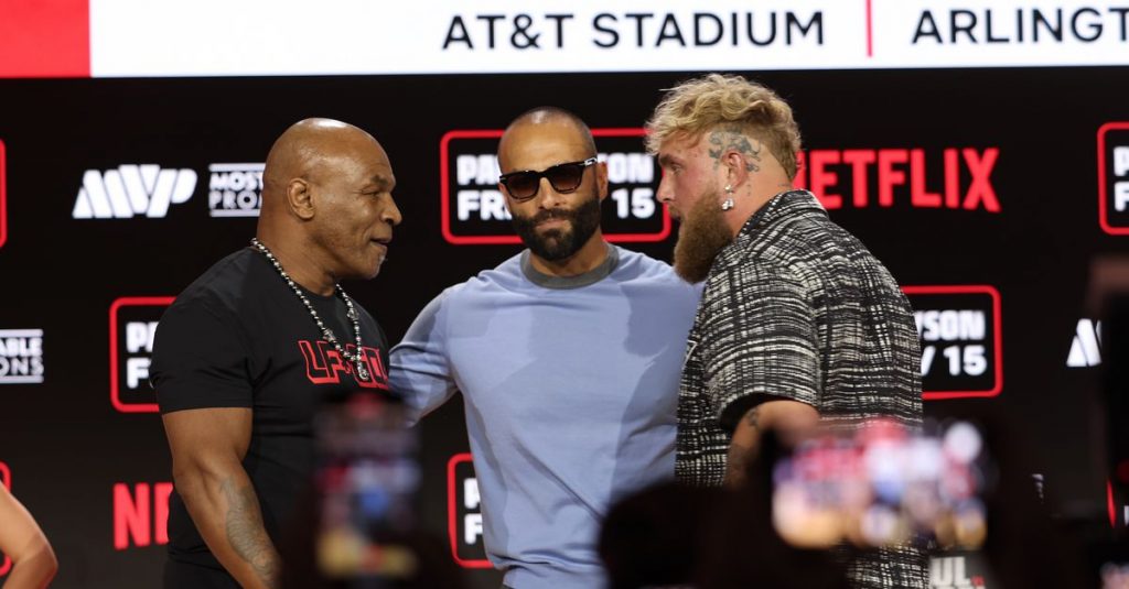 Mike Tyson vs. Jake Paul fight card adds title fight, influencer clash Mike Tyson vs. Jake Paul fight card adds title fight, influencer clash