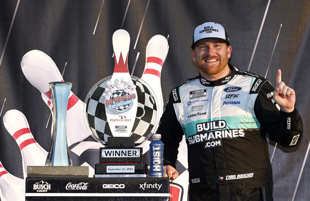 Chris Buescher Wins a Thrilling NASCAR Cup Series Battle at Watkins Glen