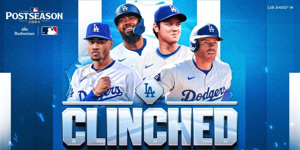Dodgers toast Ohtani's historic day, 12th straight playoff berth Dodgers toast Ohtani's historic day, 12th straight playoff berth