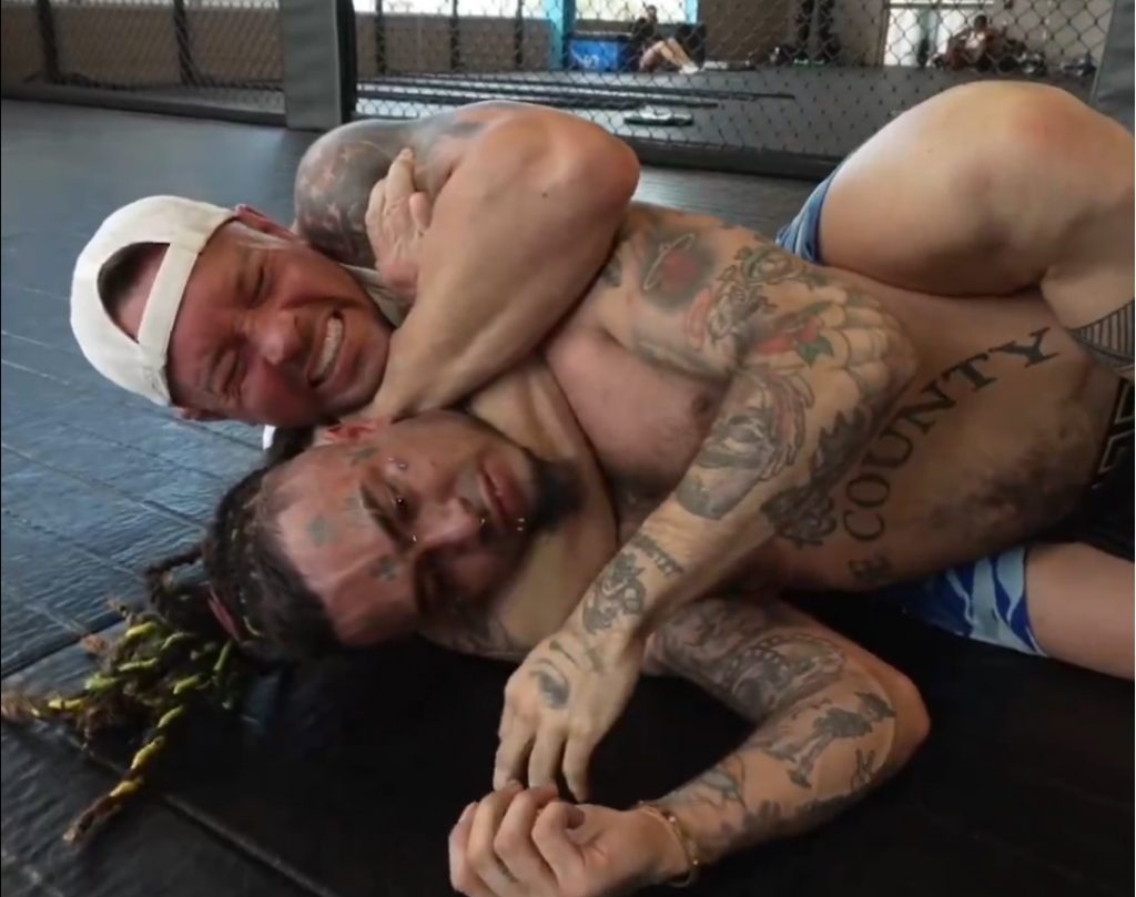 Rapper Lil Pump put to sleep from Colby Covington choke hold