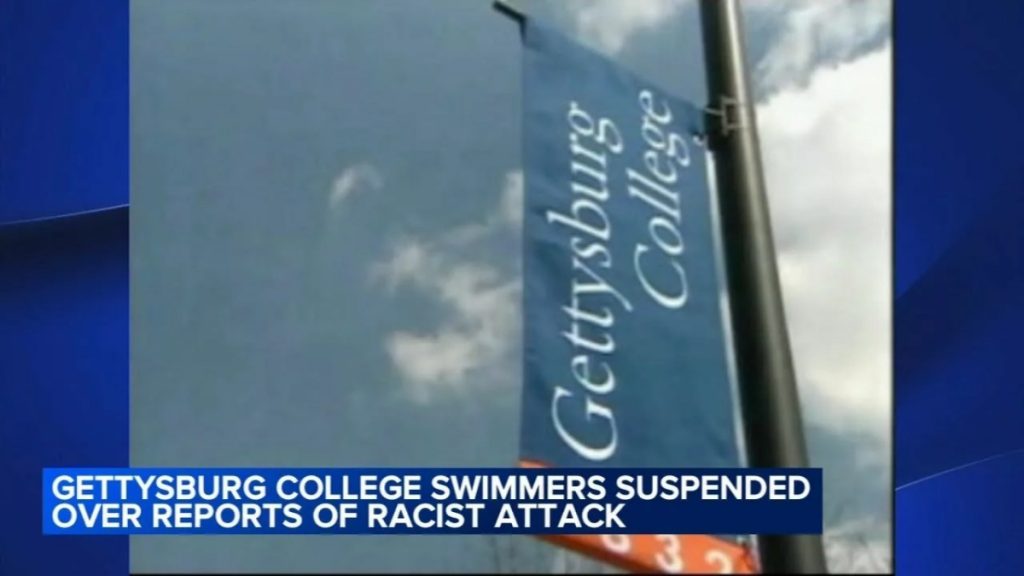 Gettysburg College Swimmer Suspended Over Reports of Racist Attack | 6abc Philadelphia Gettysburg College Swimmer Suspended Over Reports of Racist Attack | 6abc Philadelphia