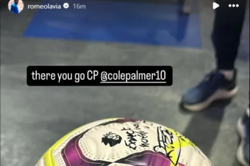 Chelsea fans in stitches at Romeo Lavia’s cheeky five-word message on Cole Palmer’s match ball after four-goal heroics