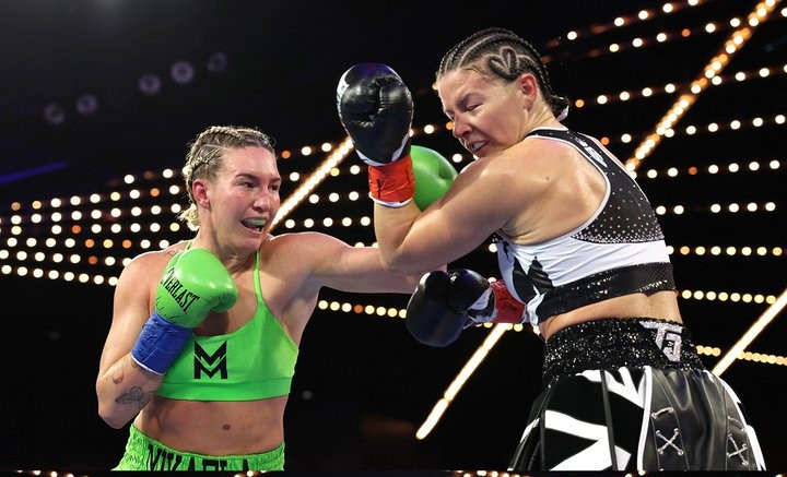 Brilliant Mikaela Mayer-Sandy Ryan fight marred by pre fight paint assault on ryan