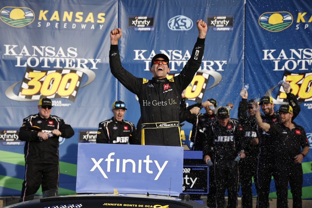 Aric Almirola Wins the NASCAR Xfinity Series Post Season Opener at Kansas