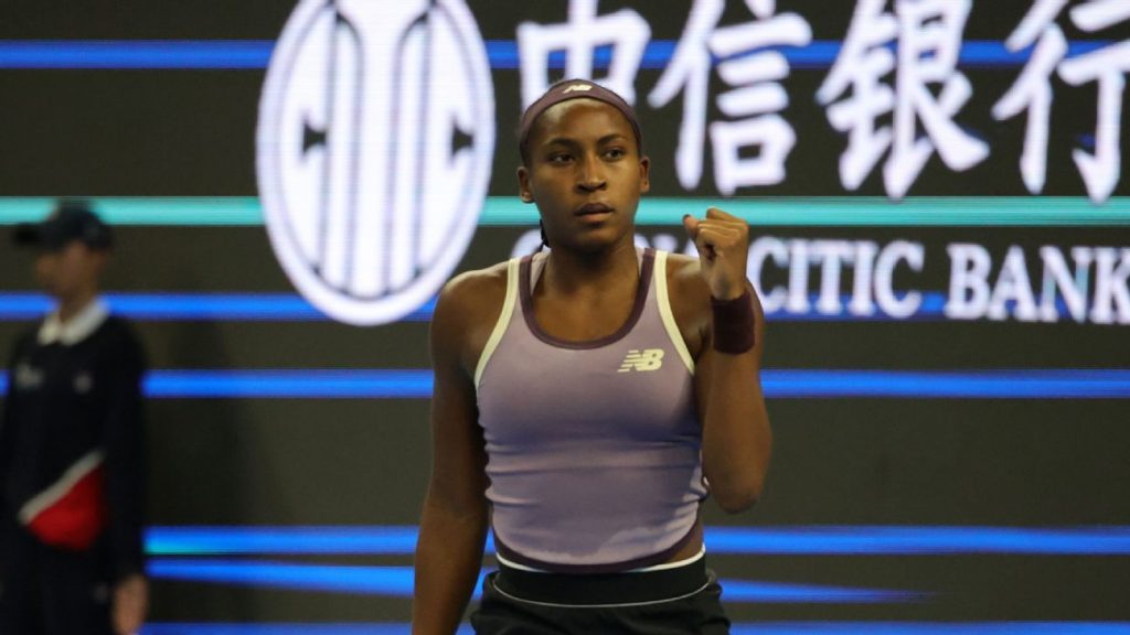Gauff rallies in 3 sets to reach China Open semis Gauff rallies in 3 sets to reach China Open semis