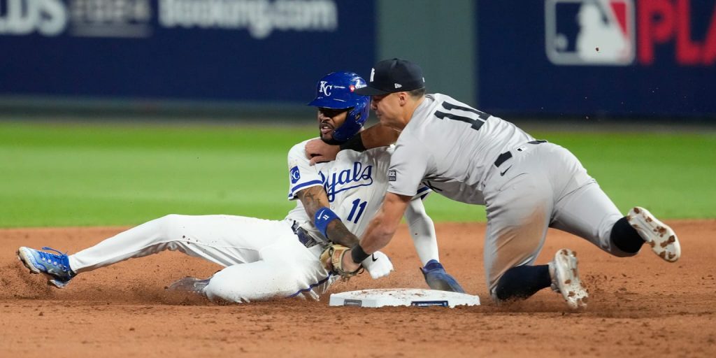'Everyone is playing hard': Yanks, Royals benches clear after slide into 2nd
