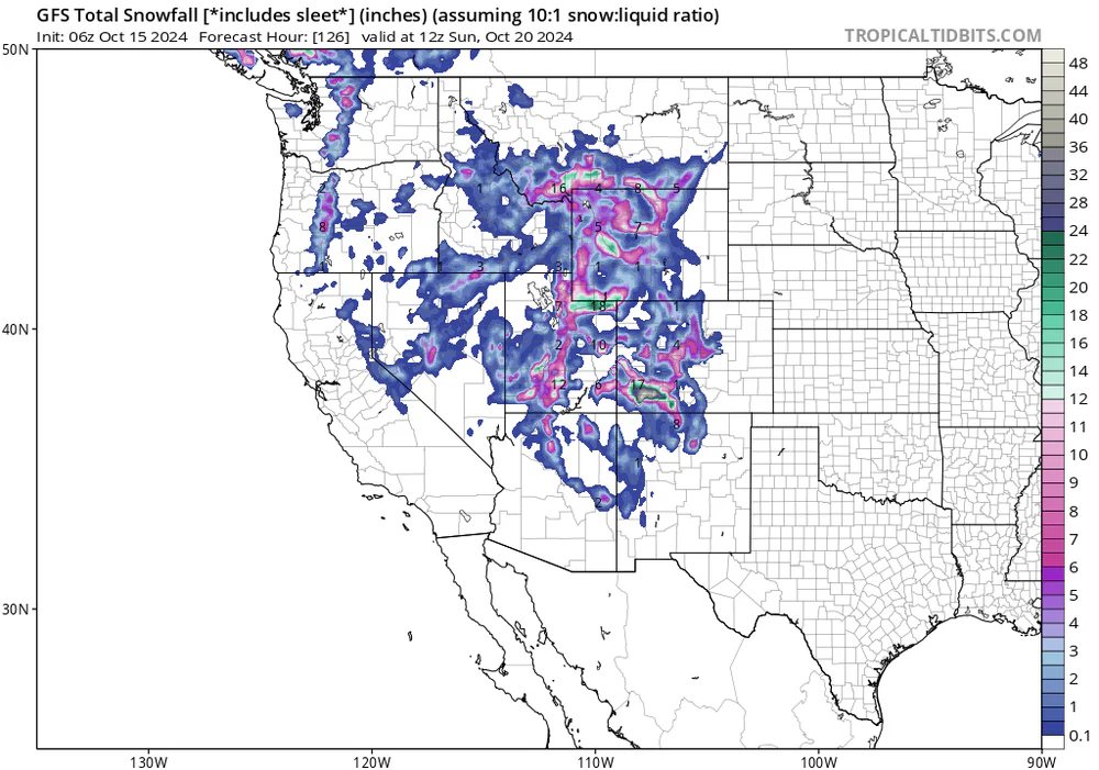 Snow & Cold Temps Headed For The West (5-15 Inches Possible) Snow & Cold Temps Headed For The West (5-15 Inches Possible)