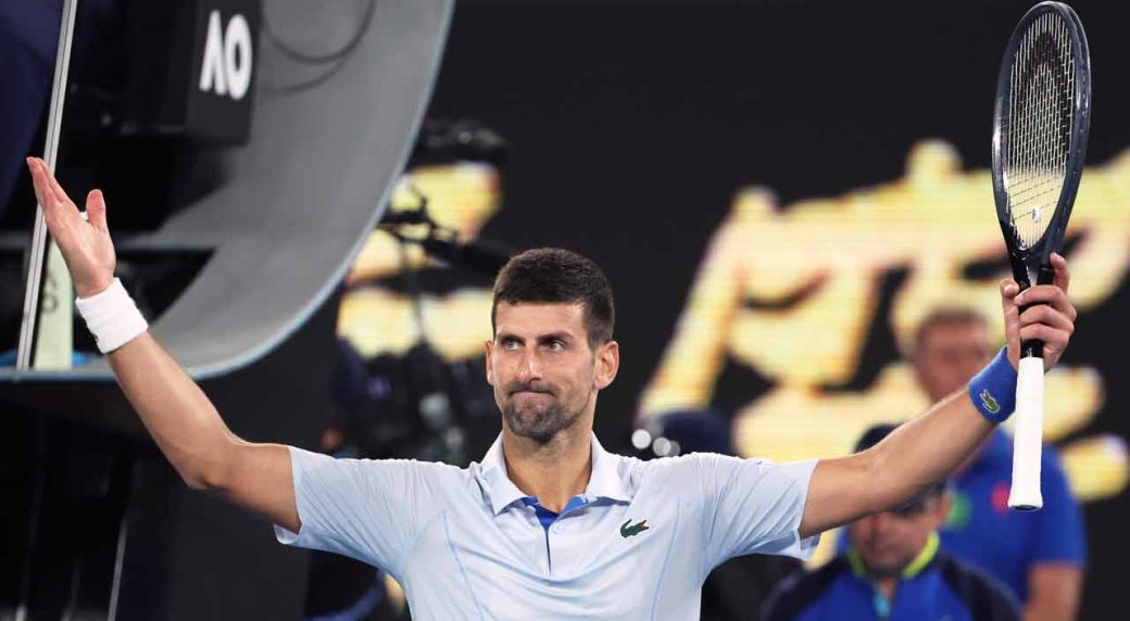 Djokovic reaches Australian Open quarterfinals, matching Federer’s Grand Slam record