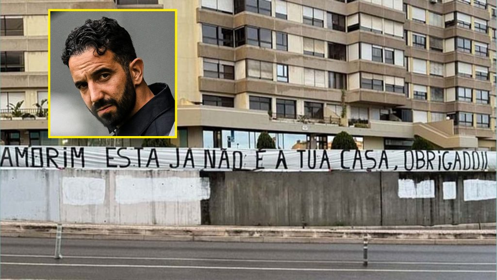 Sporting Lisbon fans aim salty banner at Ruben Amorim as new Manchester United boss gets mixed reception from fans