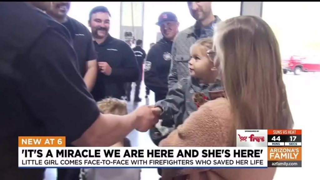 Toddler Meets Phoenix Firefighters Who Saved Her From Drowning | Arizona’s Family (3TV / CBS 5)