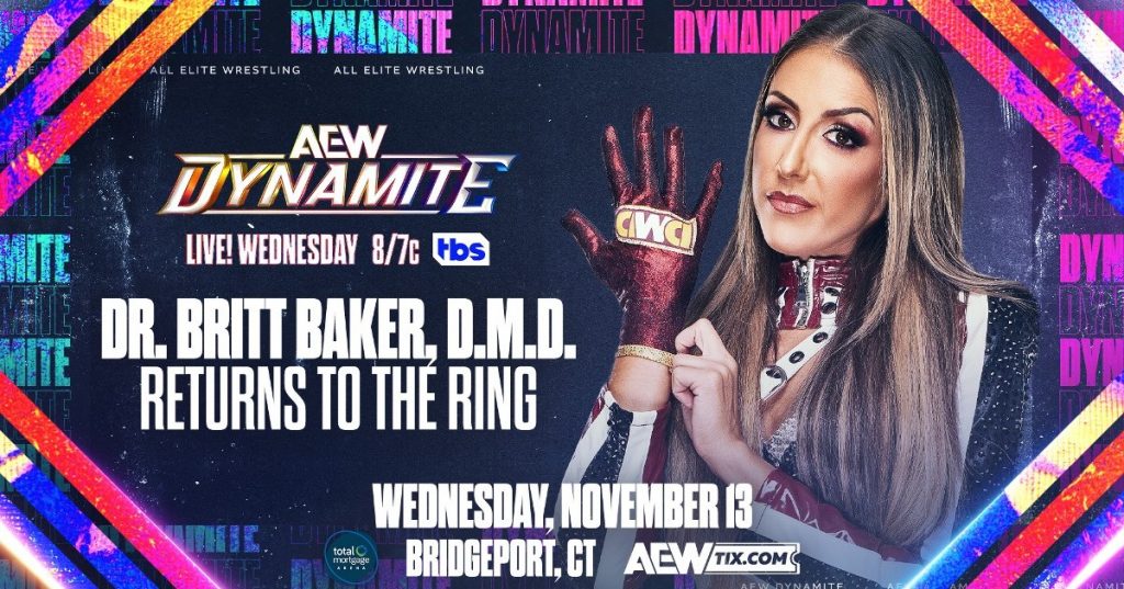 Britt Baker’s In-Ring Return Announced For AEW Dynamite