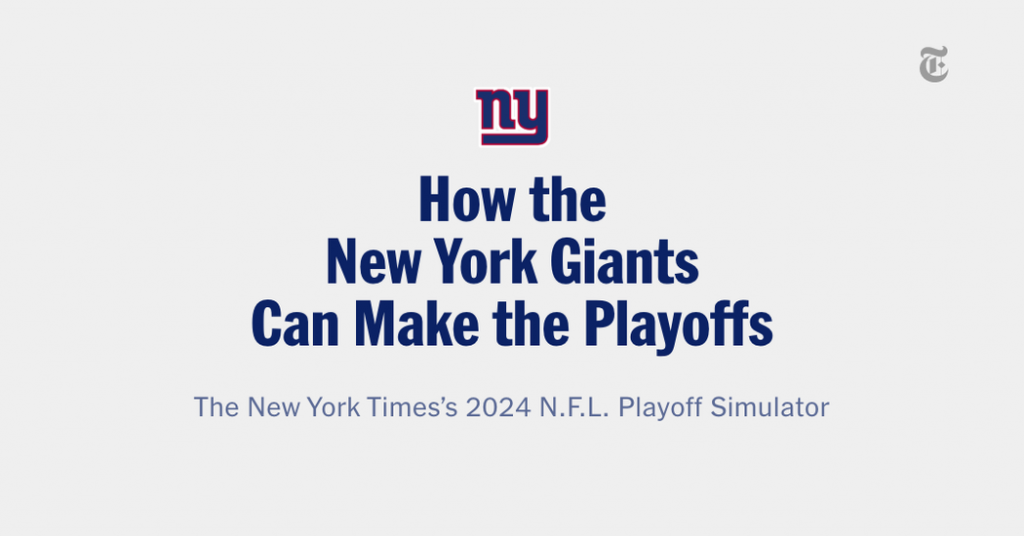 How the New York Giants Can Make the Playoffs: Through Week 10