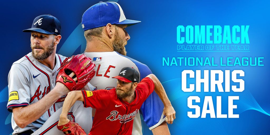 Sale's triumphant return to form earns him NL Comeback Player honors Sale's triumphant return to form earns him NL Comeback Player honors