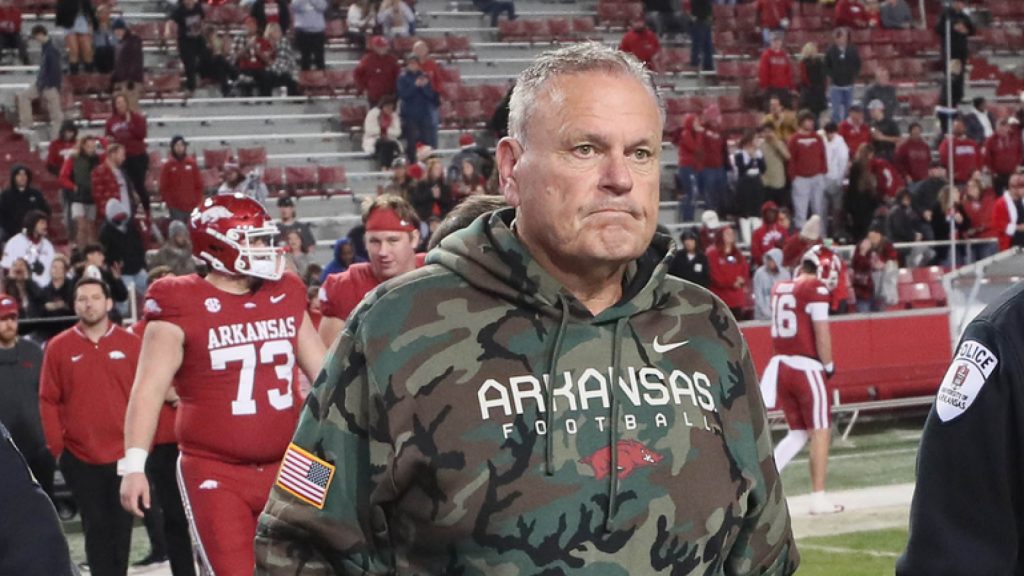 Arkansas HC Sam Pittman isn't worried about his job security