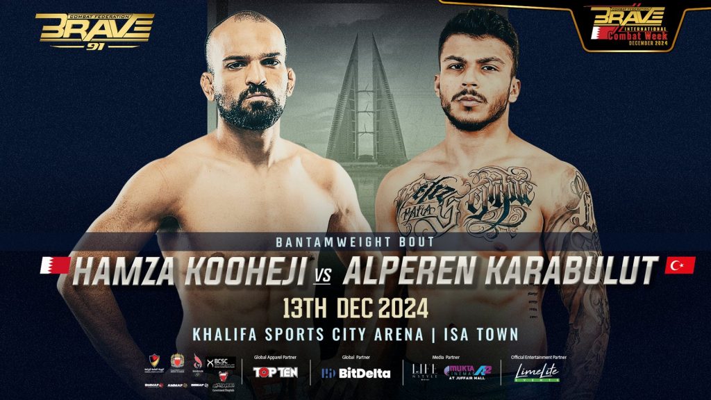 Arab legend Hamza Kooheji Returns to take on Turkish Star Alperen Karabulut in BRAVE CF 91 Co-Main Event