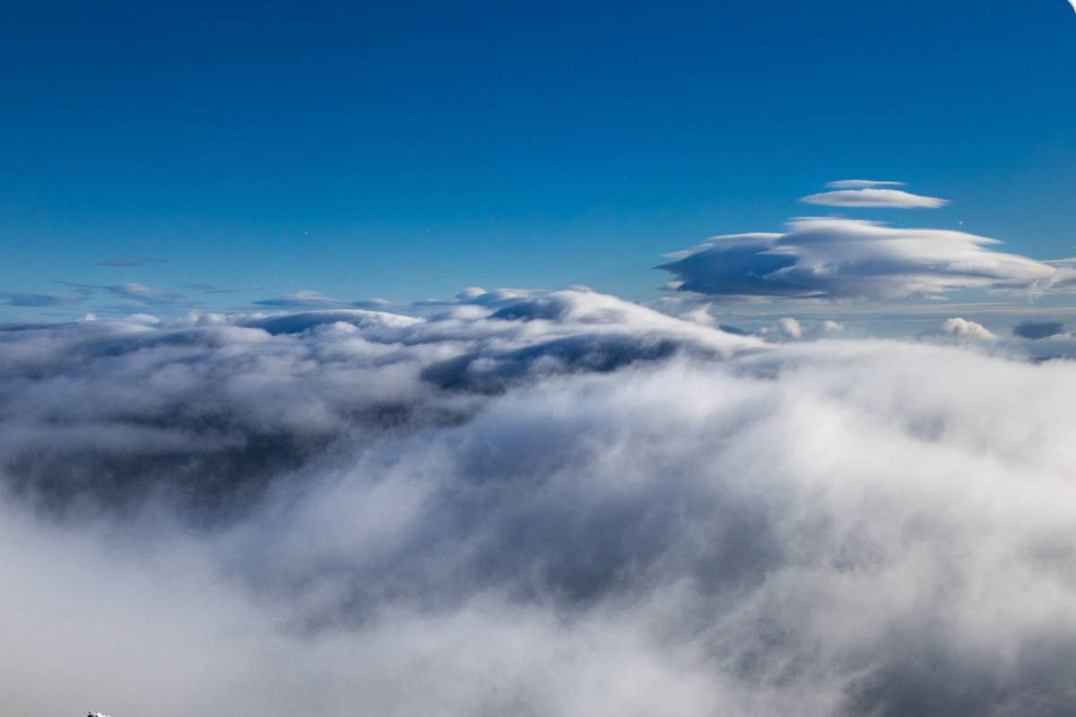 Backcountry Skier Spies UFO-Shaped Object In Sky Backcountry Skier Spies UFO-Shaped Object In Sky