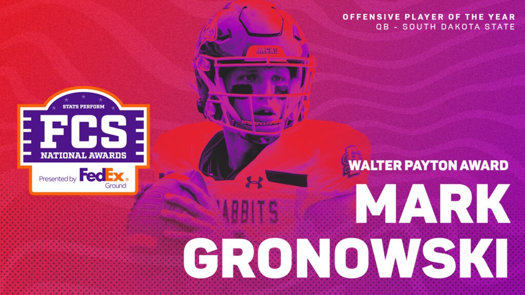 South Dakota State QB Mark Gronowski Receives 2023 Walter Payton Award as the FCS Offensive Player of the Year