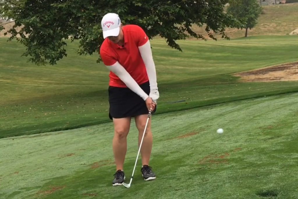 Chipping Uphill to a Tight Pin
