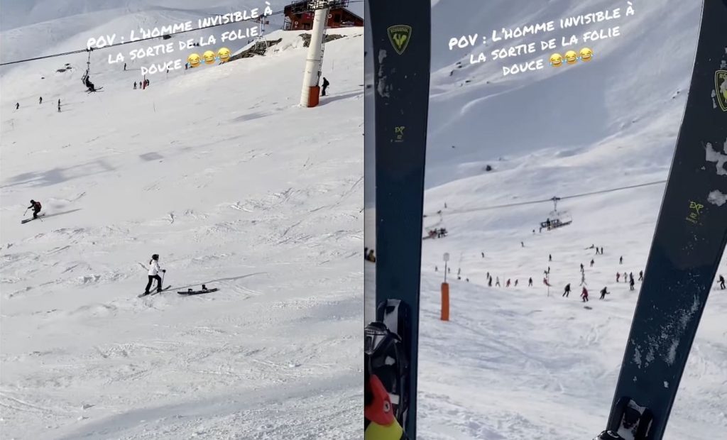 Runaway Snowboard Dangerously Careens Down Crowded Ski Slope