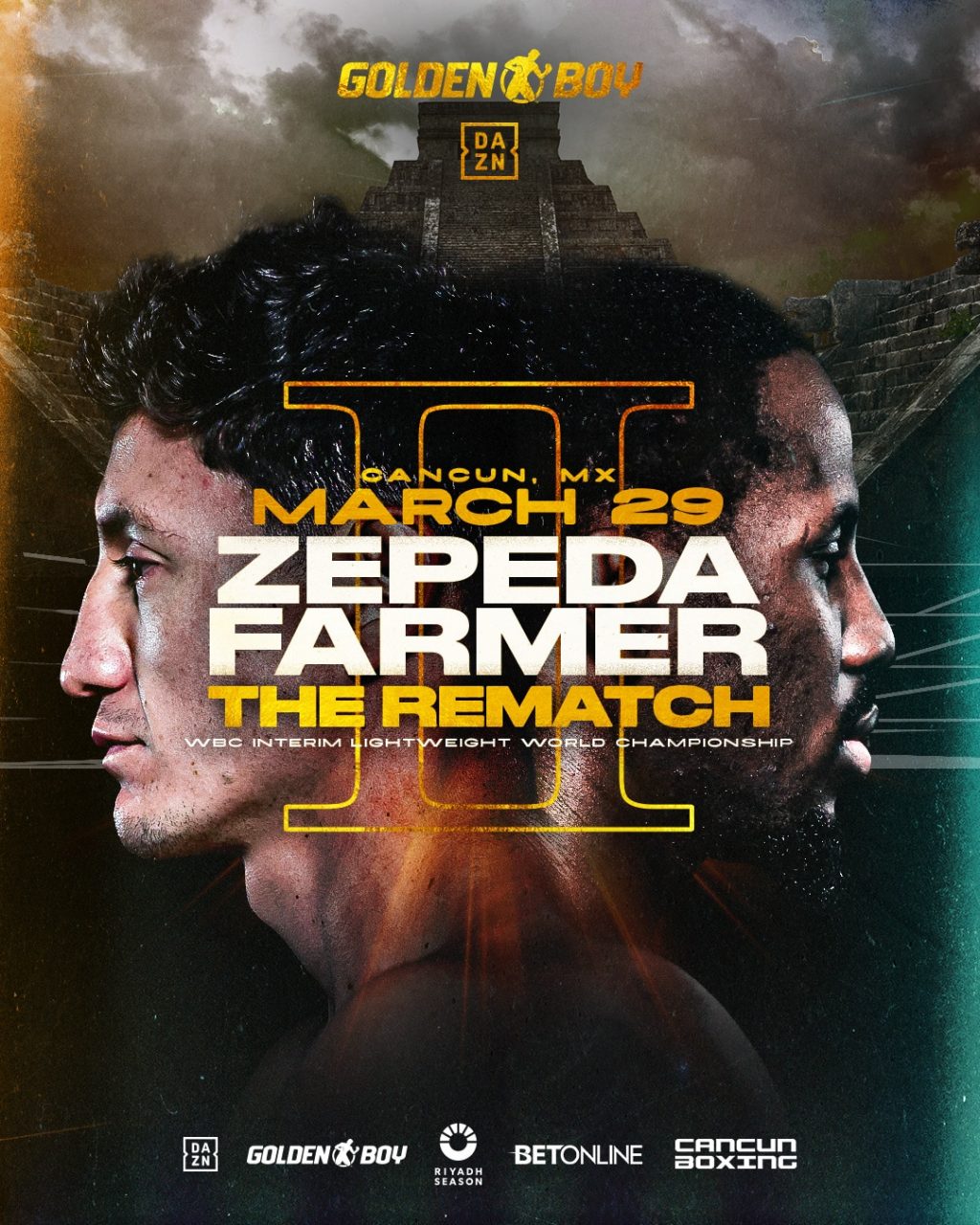 Zepeda vs. Farmer 2: Cancun Clash on March 29th Zepeda vs. Farmer 2: Cancun Clash on March 29th
