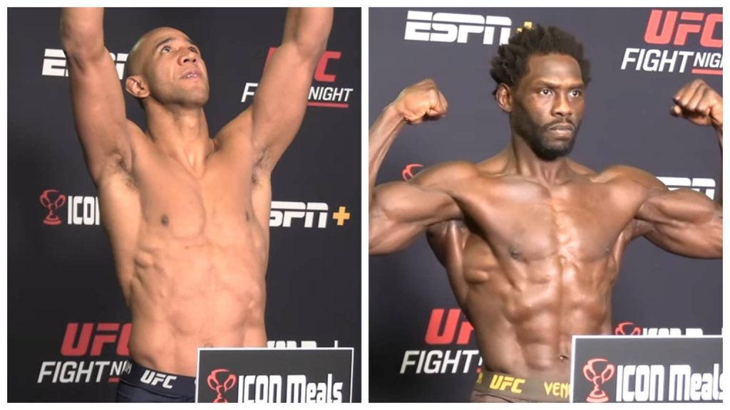 UFC Vegas 102 main event weigh-in video: Jared Cannonier vs. Gregory Rodrigues