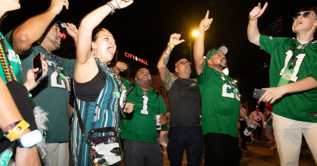 Eagles Fans Celebrate Super Bowl Win in New Orleans
