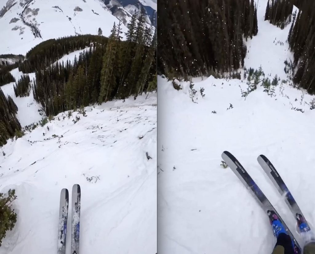 Professional Skier Takes On The Steepest Cut Run In America
